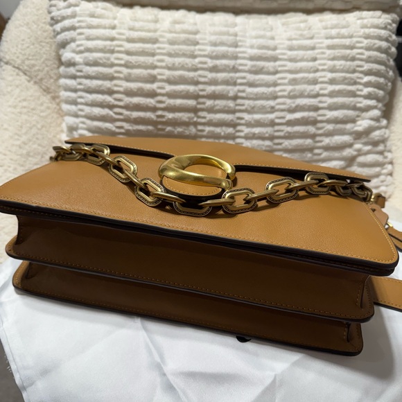 Coach Chain Tabby 30 Leather Shoulder Bag in Honey Brown with Gold Hardware - Picture 6 of 7